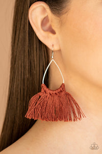Paparazzi Jewelry & Accessories - Tassel Treat - Brown Earrings. Bling By Titia Boutique