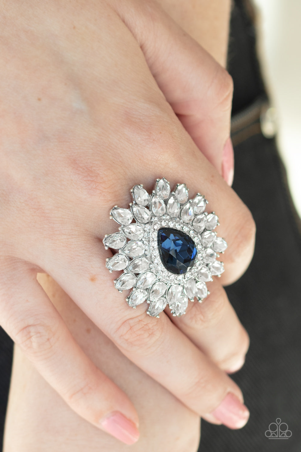Paparazzi Jewelry & Accessories - Whos Counting? - Blue Ring. Bling By Titia Boutique