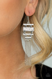 Paparazzi Jewelry & Accessories - Stone Dwellings - White Earrings. Bling By Titia Boutique