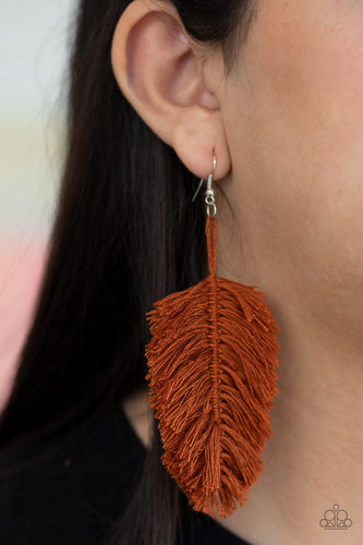 Paparazzi Jewelry & Accessories - Hanging By A Thread - Brown Earrings. Bling By Titia Boutique
