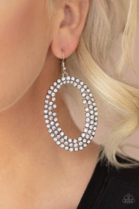 Paparazzi Jewelry & Accessories - Radical Razzle - White Rhinestone Earrings. Bling By Titia Boutique