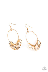 Paparazzi Jewelry & Accessories - Halo Effect - Gold Earrings.  Bling By Titia Boutique