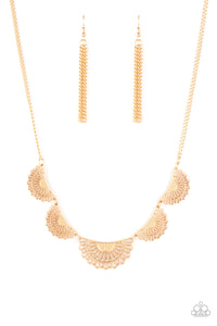 Paparazzi Jewelry & Accessories - Fanned Out Fashion - Gold Necklace. Bling By Titia Boutique