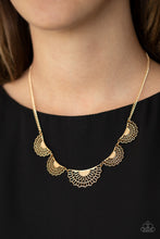 Load image into Gallery viewer, Paparazzi Jewelry &amp; Accessories - Fanned Out Fashion - Gold Necklace. Bling By Titia Boutique