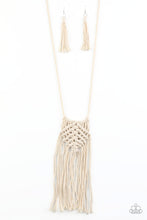 Load image into Gallery viewer, Paparazzi Jewelry &amp; Accessories - Macrame Mantra - White Necklace. Bling By Titia Boutique