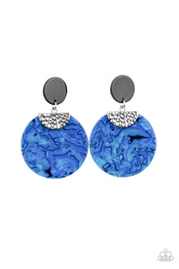 Paparazzi Jewelry & Accessories - Really Retro-politan - Blue Earrings. Bling By Titia Boutique
