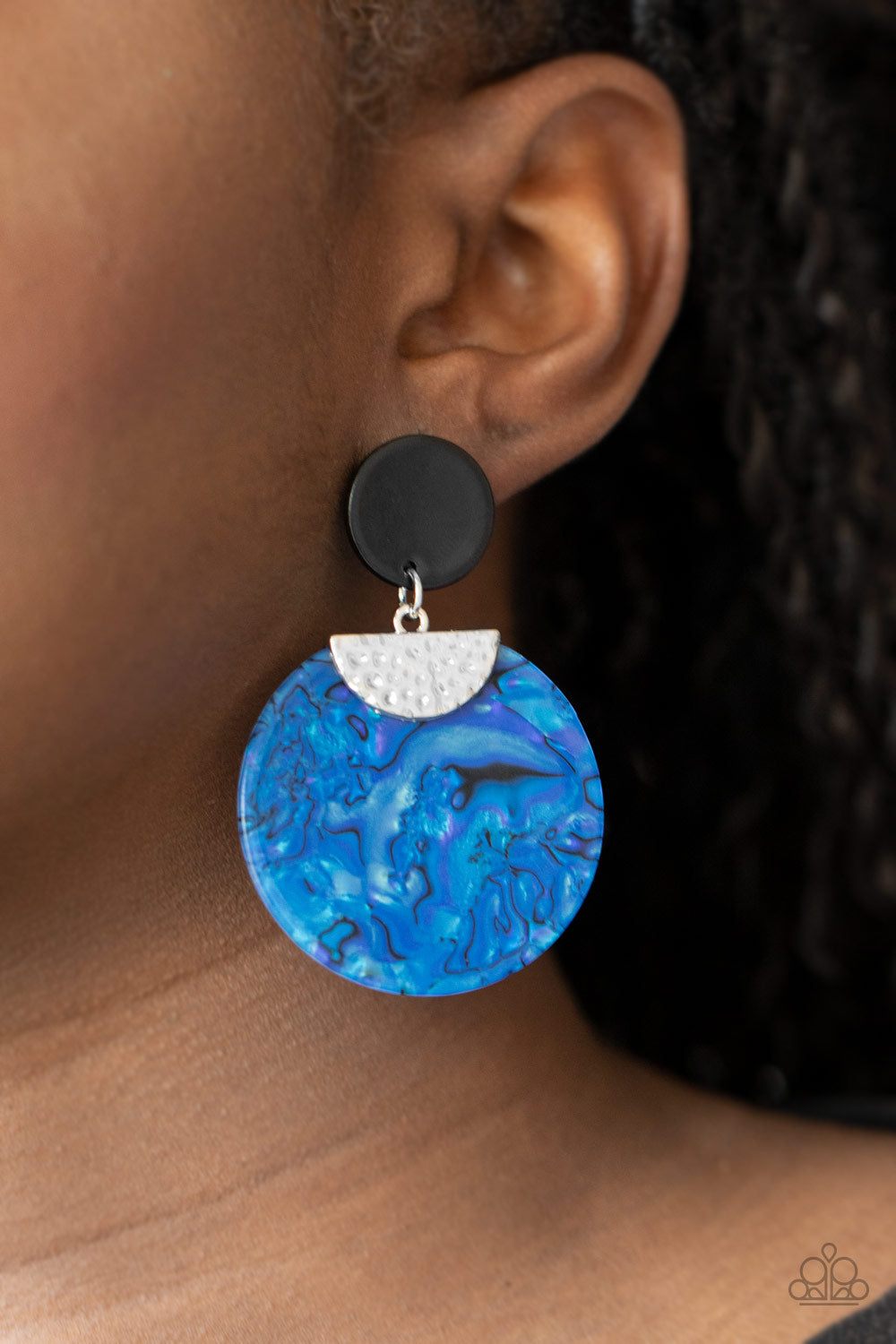 Paparazzi Jewelry & Accessories - Really Retro-politan - Blue Earrings. Bling By Titia Boutique