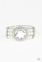 Load image into Gallery viewer, Paparazzi Jewelry &amp; Accessories - Speechless Sparkle - White Bracelet. Bling By Titia Boutique