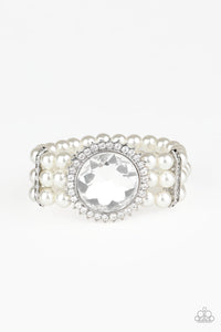 Paparazzi Jewelry & Accessories - Speechless Sparkle - White Bracelet. Bling By Titia Boutique