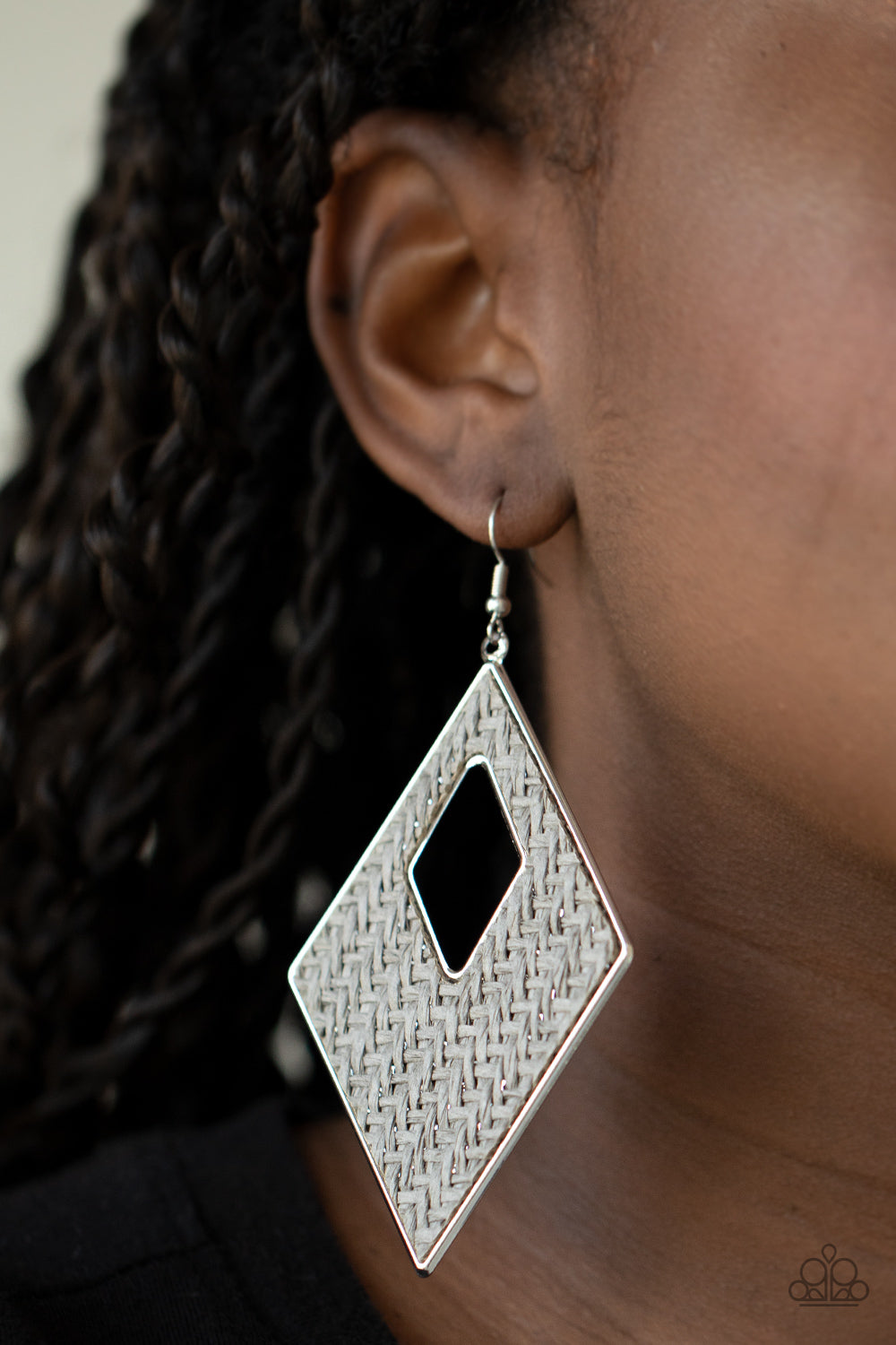 Paparazzi Jewelry & Accessories - Woven Wanderer - Silver Earrings. Bling By Titia Boutique