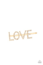 Load image into Gallery viewer, Paparazzi Jewelry &amp; Accessories - All You Need Is Love - Gold Hair Clips. Bling By Titia Boutique