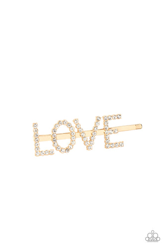 Paparazzi Jewelry & Accessories - All You Need Is Love - Gold Hair Clips. Bling By Titia Boutique