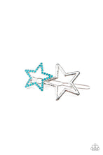 Load image into Gallery viewer, Paparazzi Jewelry &amp; Accessories - Lets Get This Party STAR-ted! - Blue Hair Clip. Bling By Titia Boutique