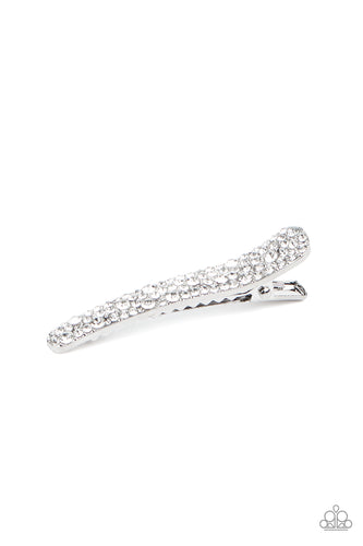 Paparazzi Jewelry & Accessories - Wish You Were HAIR - White Hair Clip. Bling By Titia Boutique
