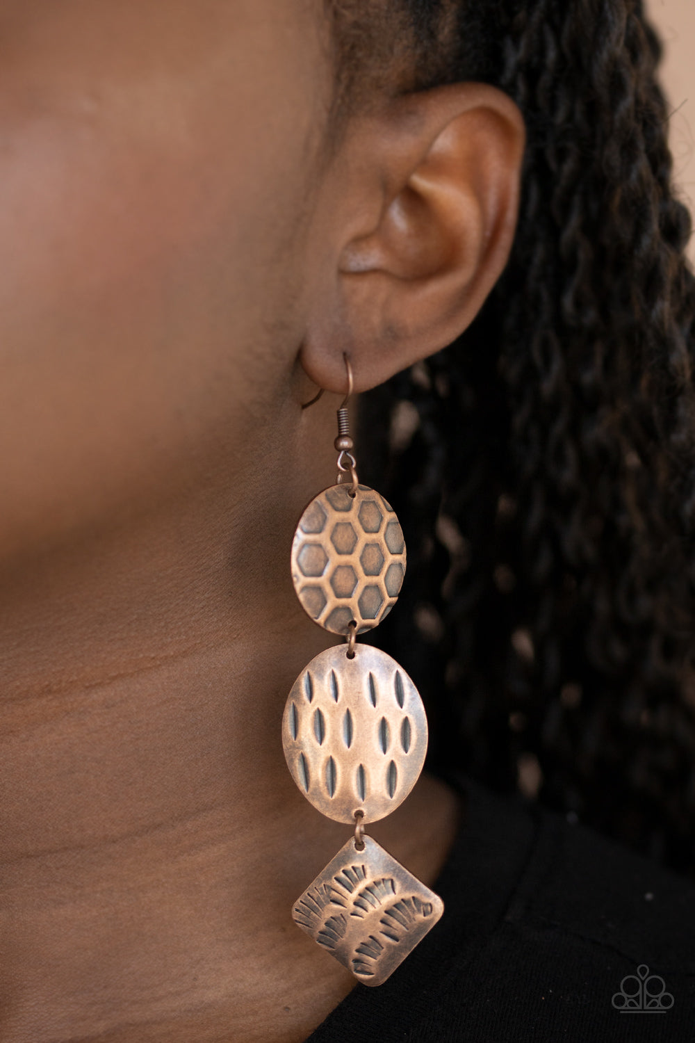Paparazzi Jewelry & Accessories - Mixed Movement - Copper Earrings. Bling By Titia Boutique