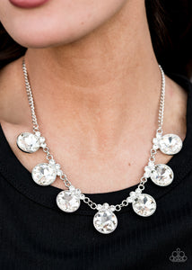 Paparazzi Jewelry & Accessories - GLOW-Getter Glamour - White Necklace. Bling By Titia Boutique
