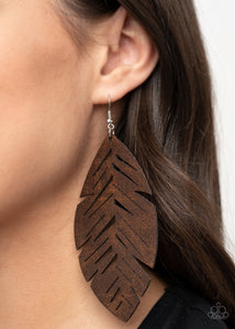 Paparazzi Jewelry & Accessories - I Want To Fly - Brown Earrings. Bling By Titia Boutique
