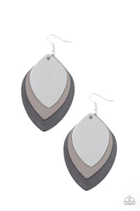 Paparazzi Jewelry & Accessories - Light as a LEATHER - Black Earrings. Bling By Titia Boutique