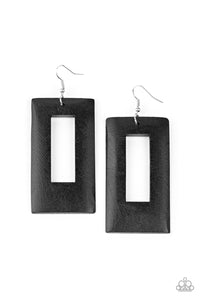 Paparazzi Jewelry & Accessories - Totally Framed - Black Earrings. Bling By Titia Boutique