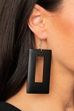 Load image into Gallery viewer, Paparazzi Jewelry &amp; Accessories - Totally Framed - Black Earrings. Bling By Titia Boutique