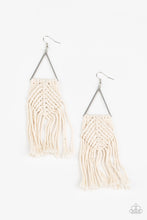 Load image into Gallery viewer, Paparazzi Jewelry &amp; Accessories - Macrame Jungle - White Earrings. Bling By Titia Boutique