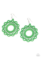 Load image into Gallery viewer, Paparazzi Jewelry &amp; Accessories - Dominican Daisy - Green Earrings. Bling By Titia Boutique
