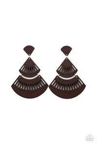 Paparazzi Jewelry & Accessories - Oriental Oasis - Brown Earrings. Bling By Titia Boutique