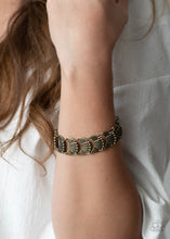 Load image into Gallery viewer, Paparazzi JEwelry &amp; Accessories - Moonlit Mesa - Brass Bracelet. Bling By Titia Boutique