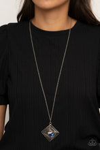 Load image into Gallery viewer, Paparazzi Jewelry &amp; Accessories - Timelessly Tilted - Blue Necklace. Bling By Titia Boutique