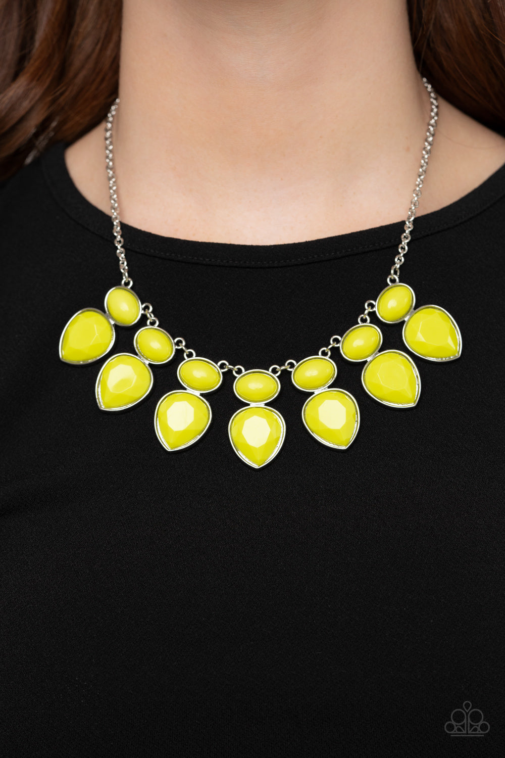 Paparazzi Jewelry & Accessories - Modern Masquerade - Yellow Necklace. Bling By Titia Boutique