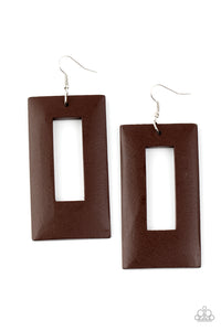 Paparazzi Jewelry & Accessories - Totally Framed - Brown Earrings. Bling By Titia Boutique