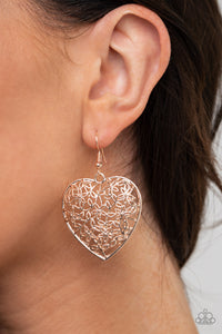 Paparazzi Jewelry & Accessories - Let Your Heart Grow - Rose Gold Earrings. Bling By Titia Boutique