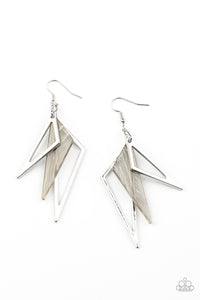 Paparazzi Jewelry & Accessories - Evolutionary Edge - Silver Earrings. Bling By Titia Boutique