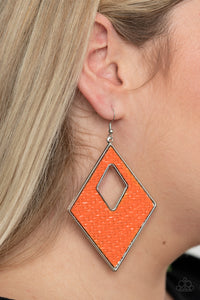 Paparazzi Jewelry & Accessories - Woven Wanderer - Orange Earrings. Bling By Titia Boutique