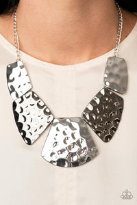 Paparazzi Jewelry & Accessories - HAUTE Plates - Silver Necklace. Bling By Titia Boutique