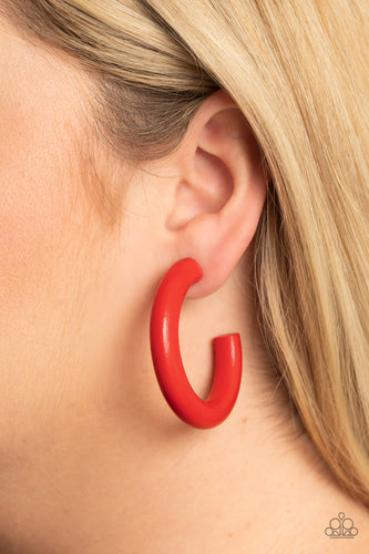 Paparazzi Jewelry & Accessories - Woodsy Wonder - Red Earrings. Bling By Titia Boutique