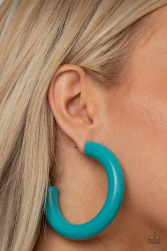 Paparazzi Jewelry & Accessories - I WOOD Walk 500 Miles - Blue Earrings. Bling By Titia Boutique