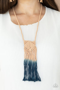 Paparazzi Jewelry & Accessories - Look At Macrame Now - Blue Necklace. Bling By Titia Boutique