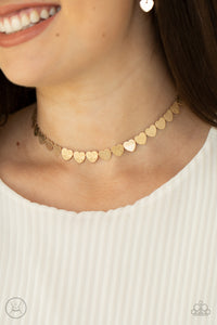 Paparazzi Jewelry & Accessories - Playing HEART To Get - Gold Necklace. Bling By Titia Boutique