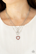 Load image into Gallery viewer, Paparazzi Jewelry &amp; Accessories - Never Miss a Beat - Red Necklace. Bling By Titia Boutique