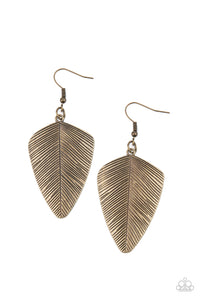 Paparazzi Jewelry & Accessories - One Of The Flock - Brass Earrings. Bling By Titia Boutique
