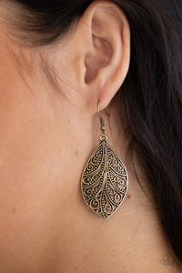 Paparazzi Jewelry & Accessories - One Vine Day - Brass Earrings. Bling By Titia Boutique