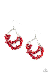 Paparazzi Jewelry & Accessories - Rainbow Rock Gardens - Red Earrings. Bling By Titia Boutique