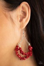 Load image into Gallery viewer, Paparazzi Jewelry &amp; Accessories - Rainbow Rock Gardens - Red Earrings. Bling By Titia Boutique