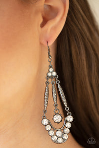 Paparazzi Jewelry & Accessories - High-Ranking Radiance - Black Earrings. Bling By Titia Boutique