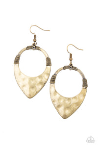 Paparazzi Jewelry & Accessories - Instinctively Industrial - Brass Earrings. Bling By Titia Boutique