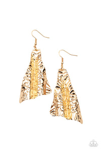 Paparazzi Jewelry & Accessories - How FLARE You! - Gold Earrings. Bling By Titia Boutique