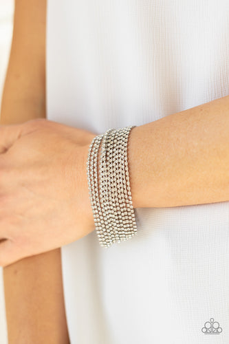 Paparazzi Jewelry & Accessories - I Woke Up Like This - White Bracelet. Bling By Titia Boutique