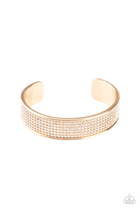 Paparazzi Jewelry & Accessories - Cant Believe Your Ice - Gold Bracelet. Bling By Titia Boutique
