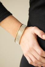 Load image into Gallery viewer, Paparazzi Jewelry &amp; Accessories - Cant Believe Your Ice - Gold Bracelet. Bling By Titia Boutique